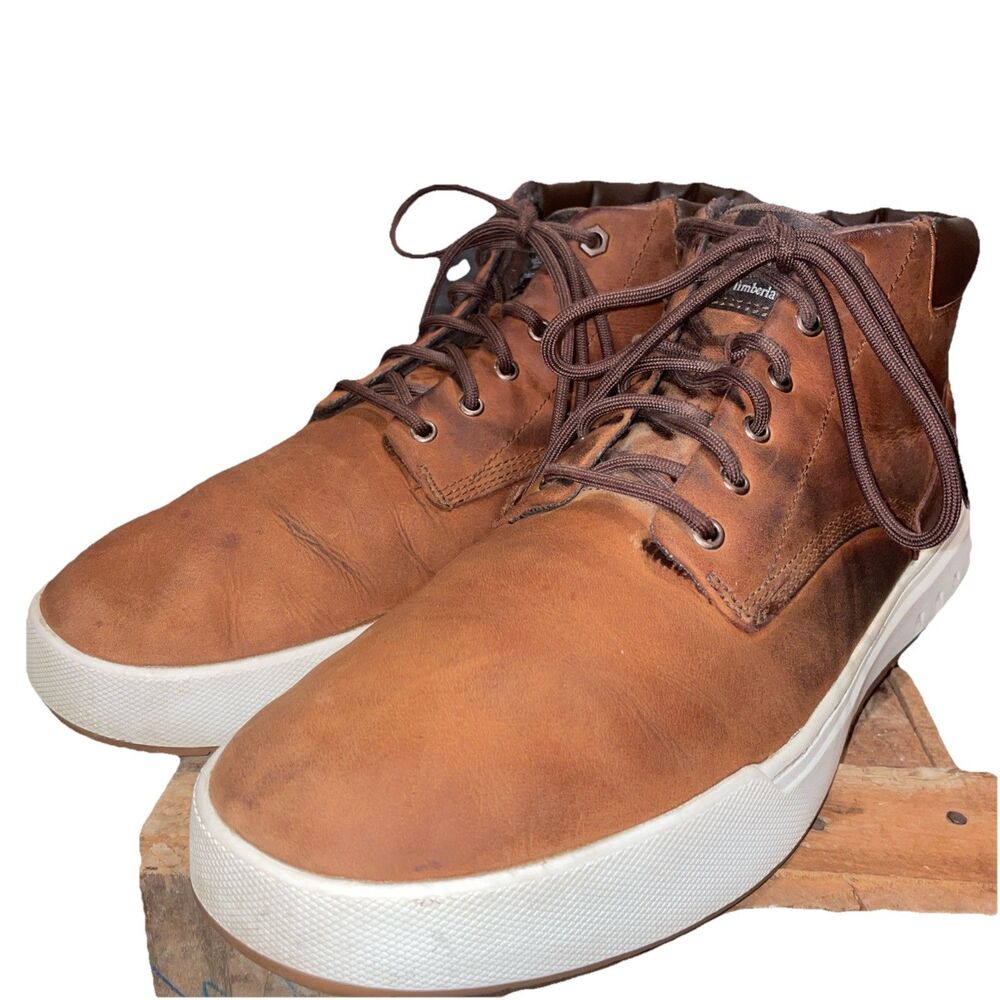 Timberland Men's Maple Grove Leather Chukka Sneaker Medium Brown Full Grain 12